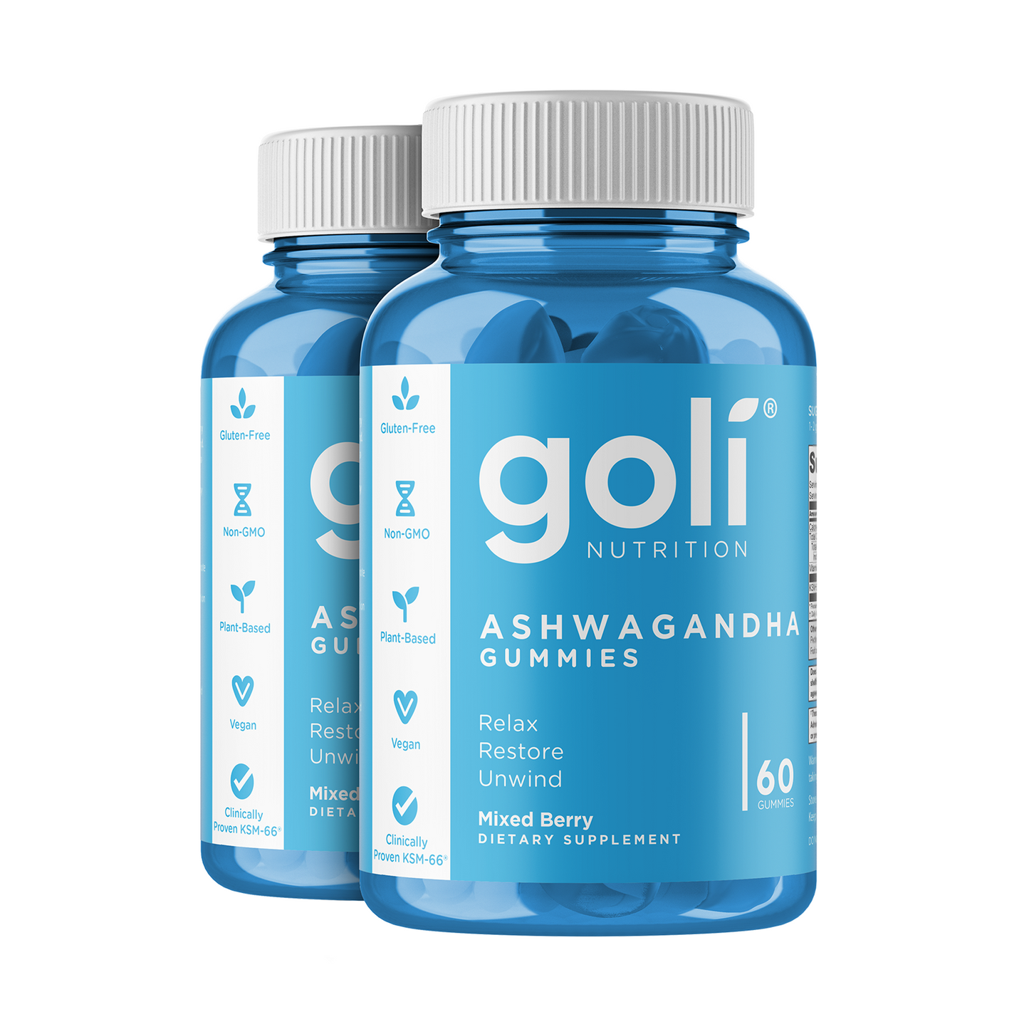 Gummies Ashwagandha & Vitamine D Essentiels Bio | KSM-66®, Vegan, Zéro Gélatine & Sans Gluten (Baies Mélangées)