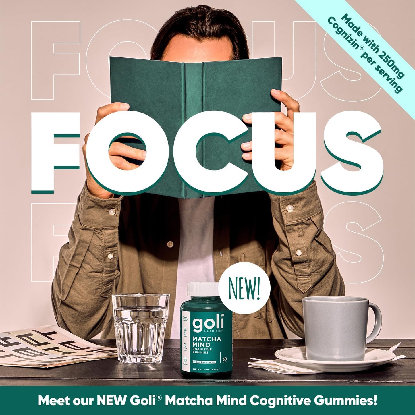 Gummies Focus Essentiels Bio | Matcha, Cognizin® & Thé Vert | Vegan, Zéro Gélatine & Sans Gluten