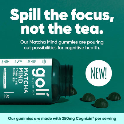 Gummies Focus Essentiels Bio | Matcha, Cognizin® & Thé Vert | Vegan, Zéro Gélatine & Sans Gluten